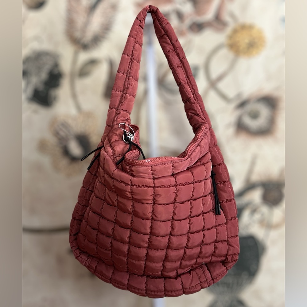 🌸NWOT🌸Free People Quilted Carryall in Dusty Rose - Picture 3 of 5